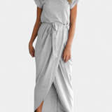 Vestido Midi Envolvente Clarissa con Abertura Lateral para un Estilo Elegante y Sofisticado