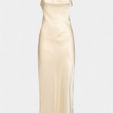 Vestido Midi Halter con Encantadoras Rosetas Elvera