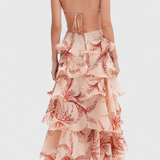 Vestido Juliette con Encantadores Volantes y Escote en Forma de Joya