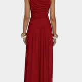 Elegante Vestido Maxi sin Mangas Maddy con Drapeado Lateral para un look sofisticado