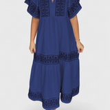 Vestido Maxi Boho Allona con Escote en V y Corte Relajado para un Look Chic y Cómodo