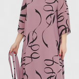 Amelie Vestido Midi Estampado con Cinturón Ajustable y Diseño Versátil para Toda Ocasión