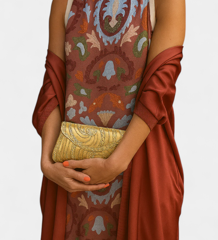 Vestido de Noche Elegante Alice con Stola para un Look Sofisticado