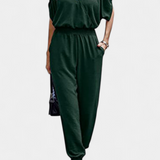 Elegante Blusa Solene Mono Casual con Hombros Descubiertos y Escote en V