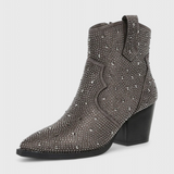 Berenice Botas Elegantes con Diseño Patchwork y Cremallera Lateral para un Estilo Sofisticado