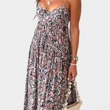 Vestido Maxi Floral Reyna con Espalda Abierta - Elegancia y Estilo para Cualquier Ocasión