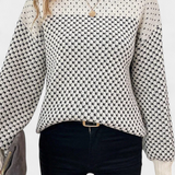 Rachael Jersey de Cuello Redondo con Diseño en Bloques de Color para un Estilo Vibrante