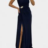 Vestido Maxi Plisado Shiloh con Abertura Lateral y Escote Cruzado - Elegancia y Estilo Inigualables