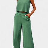 Conjunto Boho Lavinia de Top y Shorts en Lino y Algodón para un Estilo Relax y Sofisticado