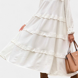 Jada Vestido Sudadera con Volantes y Silueta Casual-Chic para un estilo elegante y cómodo