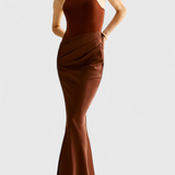 Vestido Maxi Mafalda con Estilo Tank Top y Silueta Esbelta para Un Look Elegante