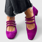 Evodokia Elegantes Tacones con Cinturones Múltiples y Punta Cuadrada para un Estilo Sofisticado