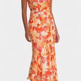 Reya Vestido Asimétrico de Un Hombro con Encantador Estampado Floral