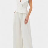 Conjunto Elegante Hayden con Top Asimétrico y Pantalón Palazzo para un look sofisticado