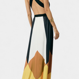 Vestido Largo Nava Polimórfico con Espalda Abierta y Diseño Versátil