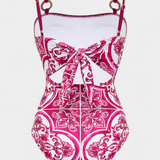 Ahria Conjunto de Baño con Estampado y Elegante Vestido de Tirantes