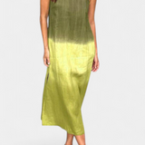 Taerra Vestido Sin Mangas de Estilo Tie-Dye en Degradé para un Look Vibrante y Moderno