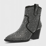 Berenice Botas Elegantes con Diseño Patchwork y Cremallera Lateral para un Estilo Sofisticado