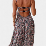 Vestido Maxi Floral Reyna con Espalda Abierta - Elegancia y Estilo para Cualquier Ocasión