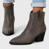 Berenice Botas Elegantes con Diseño Patchwork y Cremallera Lateral para un Estilo Sofisticado