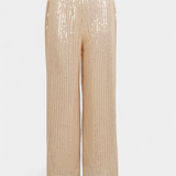 Elva Pantalones de Lentejuelas de Cintura Alta con Corte Holgado para un Estilo Único