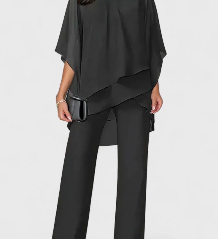 Set de Dos Piezas para Gatas con Hombros Descubiertos y Estilo Elegante