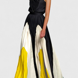 Vestido Maxi Antía Off-Shoulder con Estampado Elegante - Perfecto para Destacar en Cualquier Evento