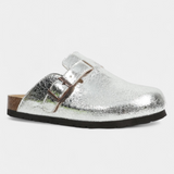 Aubree Zuecos Unisex de Gamuza con Hebilla Ajustable - Comodidad y Estilo en Cada Paso