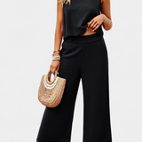 Conjunto Boho Lavinia de Top y Shorts en Lino y Algodón para un Estilo Relax y Sofisticado