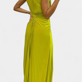 Vestido Maxi Plisado Shiloh con Abertura Lateral y Escote Cruzado - Elegancia y Estilo Inigualables