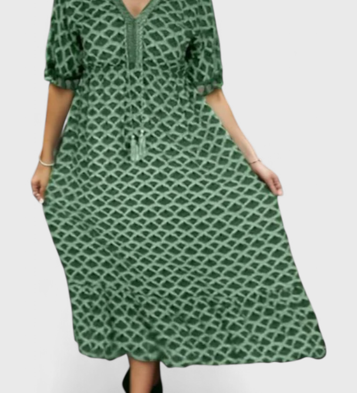 Kirra Vestido Boho Chic de Estampado Geométrico para Un Look Único