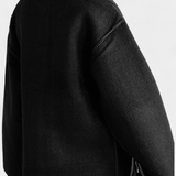 Pauline - Elegante abrigo de corte suelto con bufanda de flecos incorporada para un estilo sofisticado