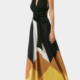 Vestido Largo Nava Polimórfico con Espalda Abierta y Diseño Versátil
