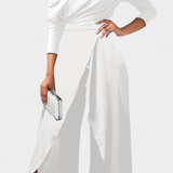 Vestido Brina Mono Largo Tie Dye con Hombros Descubiertos y Pierna Ancha con Abertura para un Estilo Moderno y Comodo