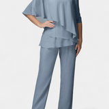 Dinah Elegante Conjunto de Dos Piezas con Silueta Femenina para un Look sin Esfuerzo
