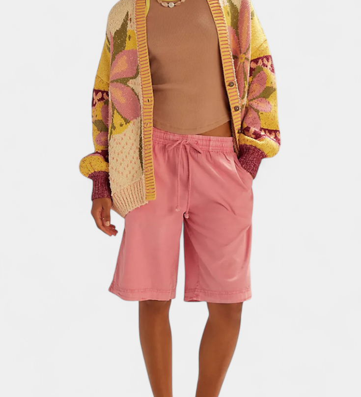 Casualidad Elegante: Cárdigan de Punto con Patrón Floral y Toque Relax