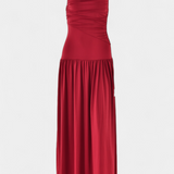 Elegante Vestido Maxi sin Mangas Maddy con Drapeado Lateral para un look sofisticado