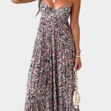 Vestido Maxi Floral Reyna con Espalda Abierta - Elegancia y Estilo para Cualquier Ocasión
