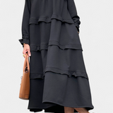 Jada Vestido Sudadera con Volantes y Silueta Casual-Chic para un estilo elegante y cómodo