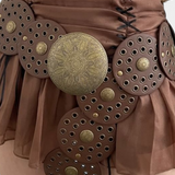 Alicia Cinturón Cowboy Vintage con Hebilla Circular Decorativa para un Estilo Único