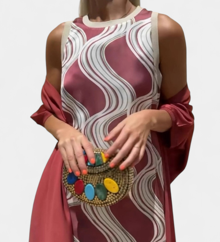 Vestido de Noche Elegante Alice con Stola para un Look Sofisticado