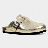 Aubree Zuecos Unisex de Gamuza con Hebilla Ajustable - Comodidad y Estilo en Cada Paso