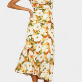 Reya Vestido Asimétrico de Un Hombro con Encantador Estampado Floral