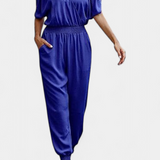 Elegante Blusa Solene Mono Casual con Hombros Descubiertos y Escote en V