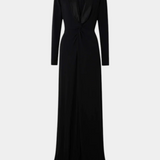 Elegante vestido maxi ajustado Talara con escote en V profundo para un estilo sofisticado