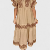 Vestido Maxi Boho Allona con Escote en V y Corte Relajado para un Look Chic y Cómodo