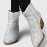 Berenice Botas Elegantes con Diseño Patchwork y Cremallera Lateral para un Estilo Sofisticado