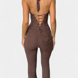 Elegante Copo de Encaje con Espalda Ajustable y Diseño Mono Kendra