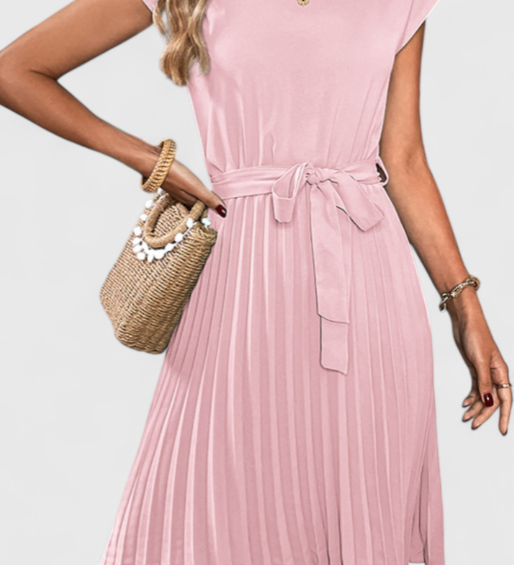 Luxie Vestido Midi Elegante de Tejido Ligero con Corte Fluido para un Estilo Sofisticado