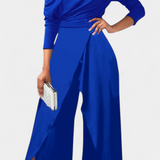 Vestido Brina Mono Largo Tie Dye con Hombros Descubiertos y Pierna Ancha con Abertura para un Estilo Moderno y Comodo